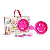 MUNCHKIN Be Happy Toddler Feeding Set Pink